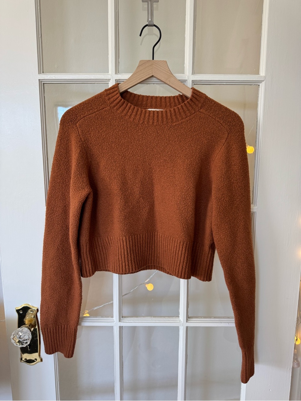 Light Rust Brown Crewneck Sweater - Soft Pullover for Fall Layering - Picture 10 of 10
